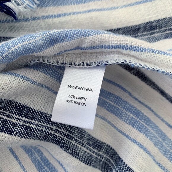 Drew Stella Linen Tank Top Small Striped Sleeveless - Picture 6 of 8